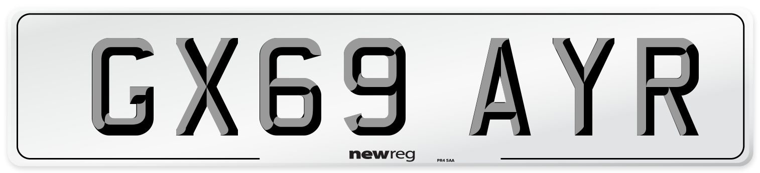 GX69 AYR Number Plate from New Reg
